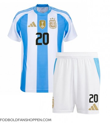 Argentina Alexis Mac Allister #20 Hjemmebanetrøje Børn Copa America 2024 Kortærmet (+ Korte bukser)